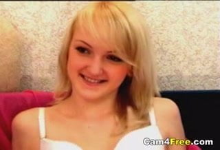 Hot Blonde Strips On Her Webcam