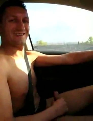 Str8 military daddy jerk off on the freeway