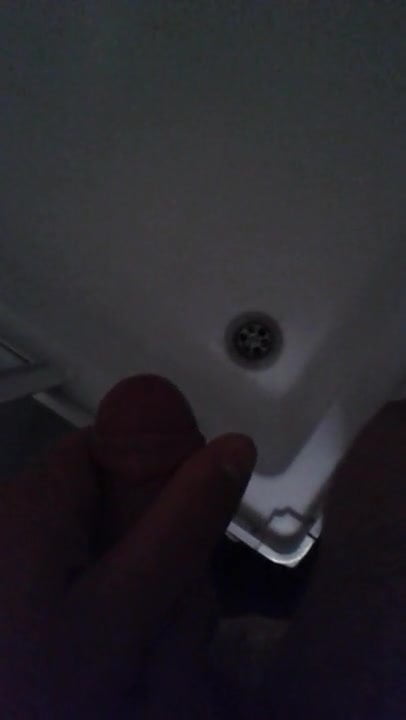 Cumshot on toilet