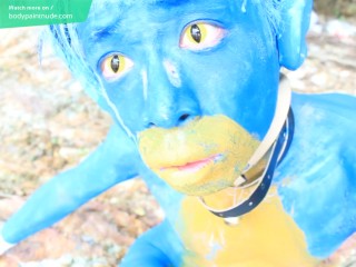 Pokemon Cute Boy / Body Paint / 19 Years Old Extreme Fetish Cosplay #1