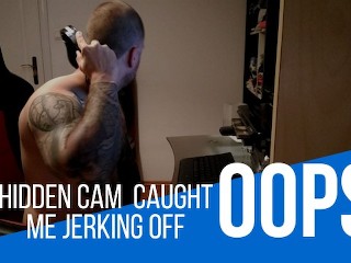 Hidden cam jerking off while not alone