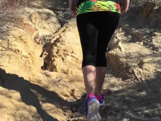Teen Hiker Climbs A Hard Cock