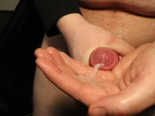 Uncut cumshot with extended cumplay