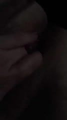 Me doing a striptease for the first time on camera and rubbing my wet pussy